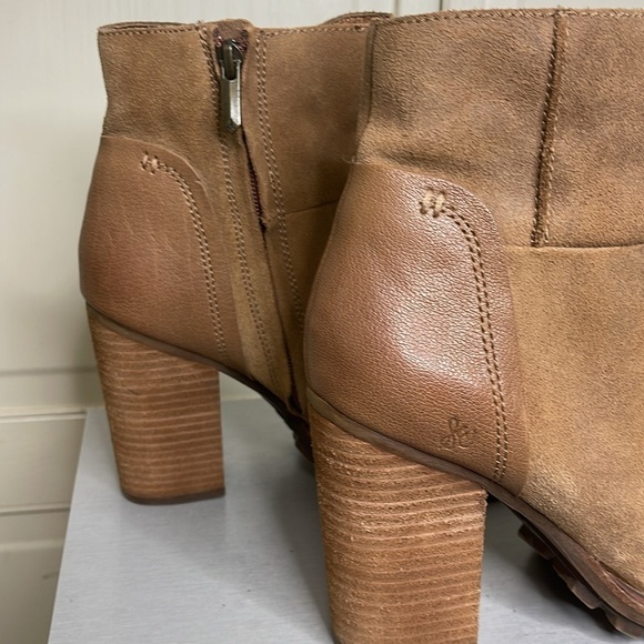 Sam Edelman Franklin Ankle Boot 4" Chunky Heel Rugged Brown Leather Women's 8M - Picture 6 of 11